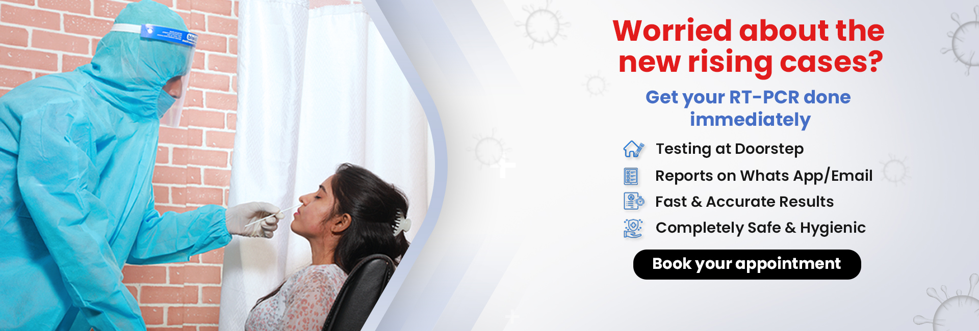 Person going at door steop to collect blood sample